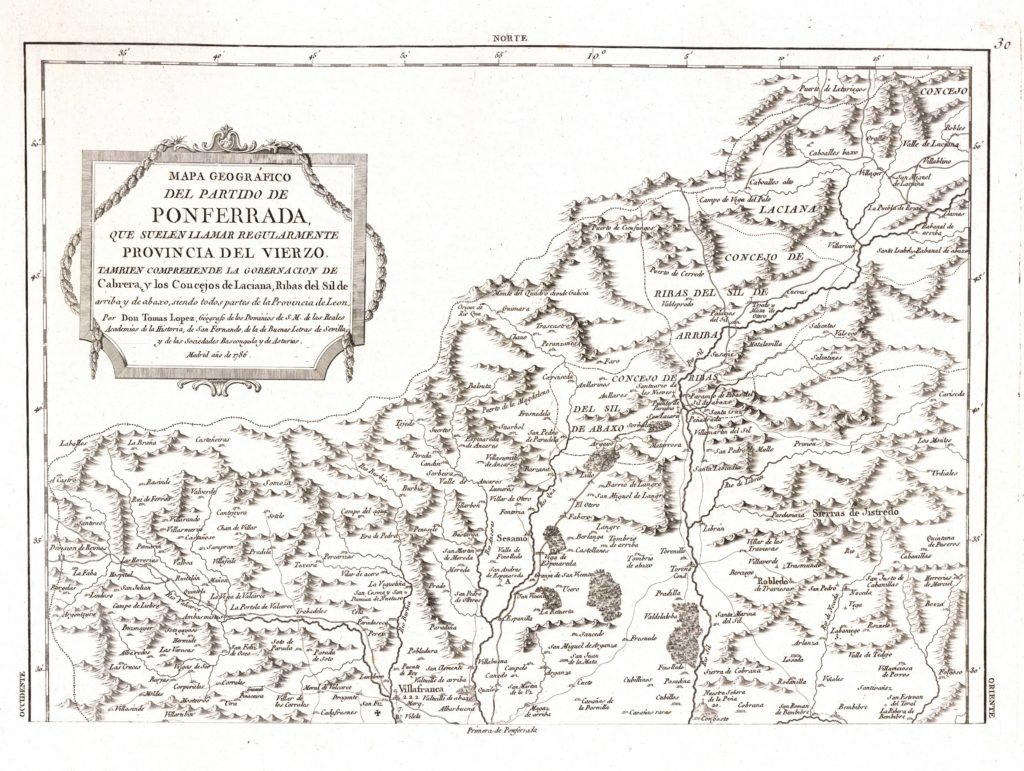 Mapa geográfico de la Provincia del Vierzo